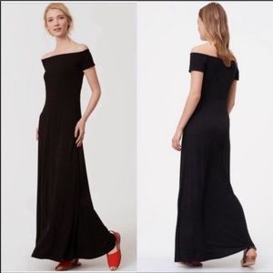 NWT Ann Taylor Loft Off the Shoulder Maxi Dress ST